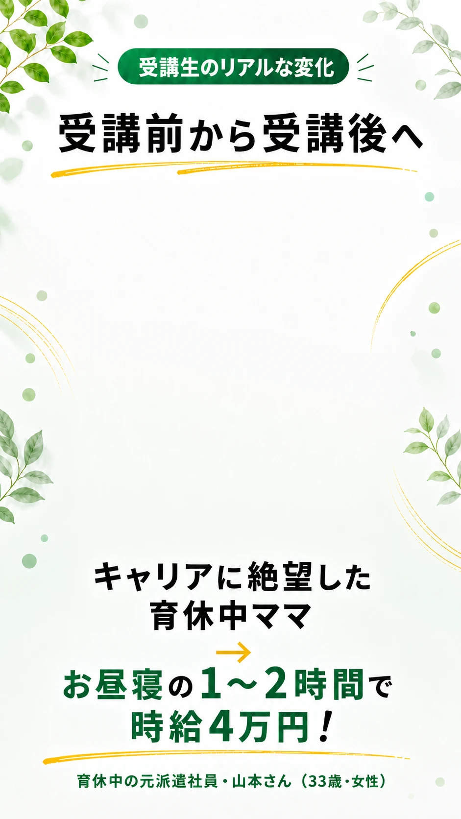 山本さんの受講前後の変化
